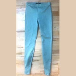 Joes Jeans Teal The Leggings Zip Ankle Size Small